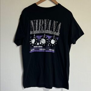 NIRVANA Black and Purple Graphic Tee